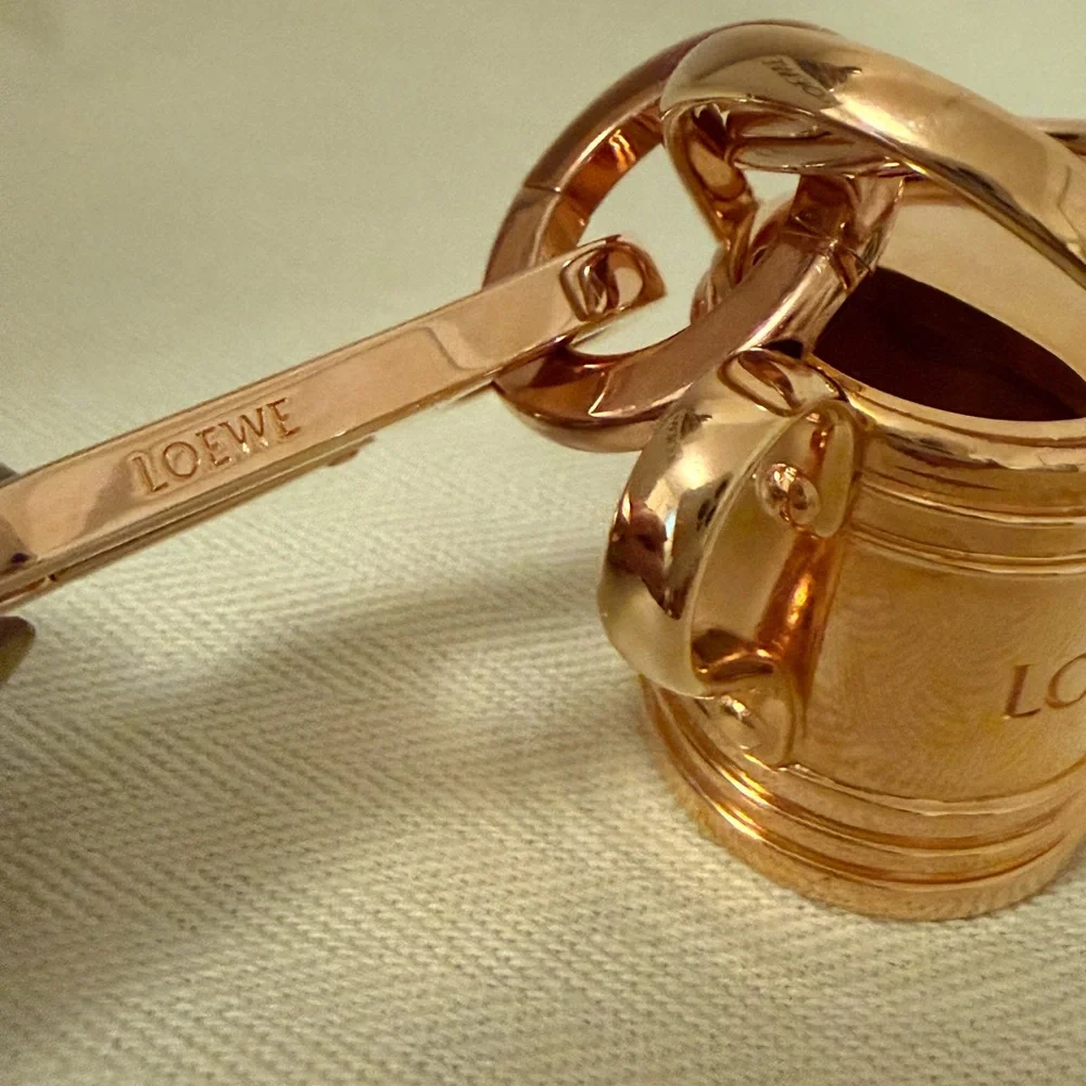 LOEWE Watering Can Bag Charm Keyring Rose Gold Brass NIB Retail $640 - Picture 6 of 7